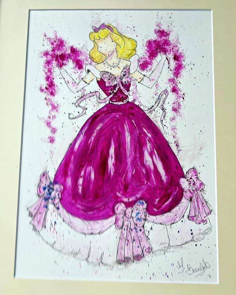 I shall go to the Ball - Cinderella - Original Framed Painting - Disney Art - Disney Princess - Disney - Cinderella Art - Water Colour -