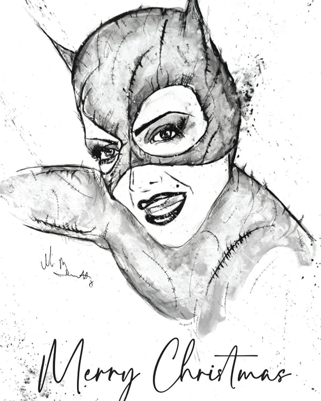 Cat Woman - A5 Christmas Card