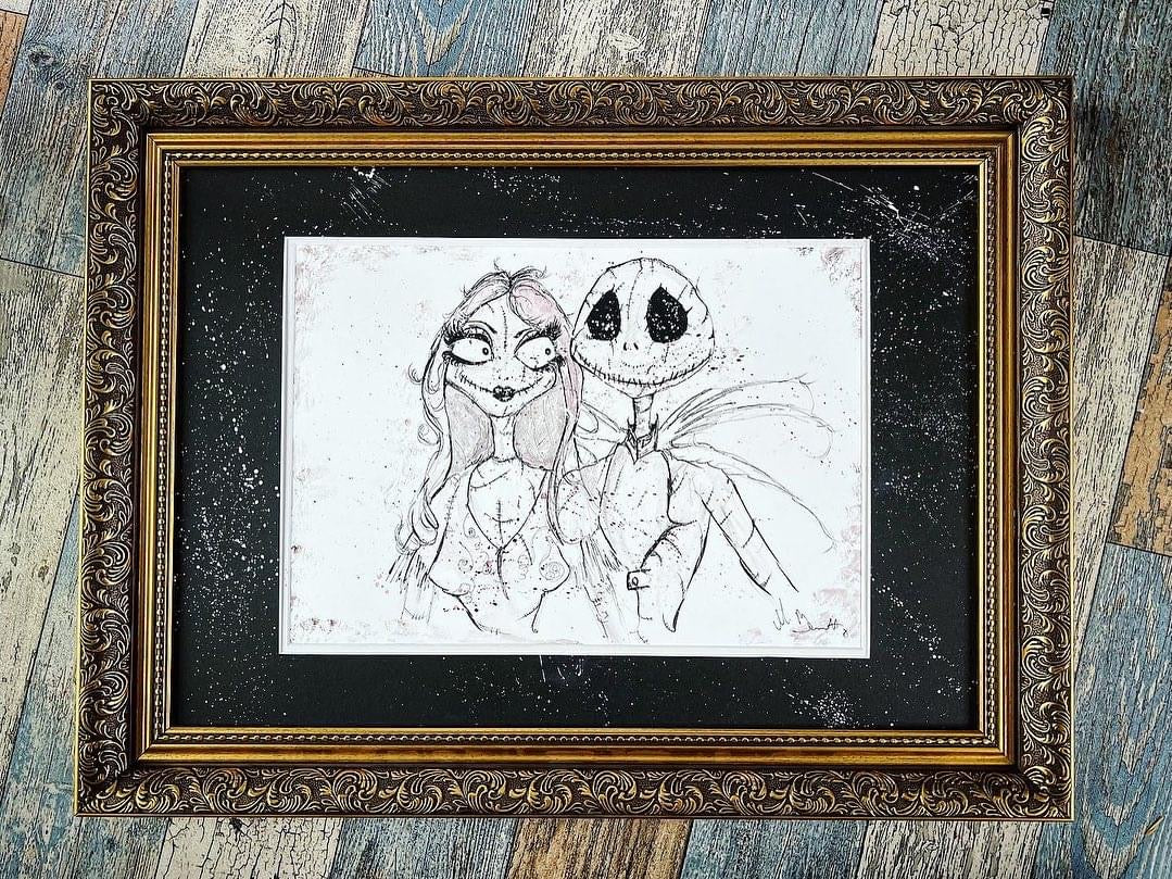 The Nightmare Before Christmas - Original Framed Painting - Nightmare before Christmas Art