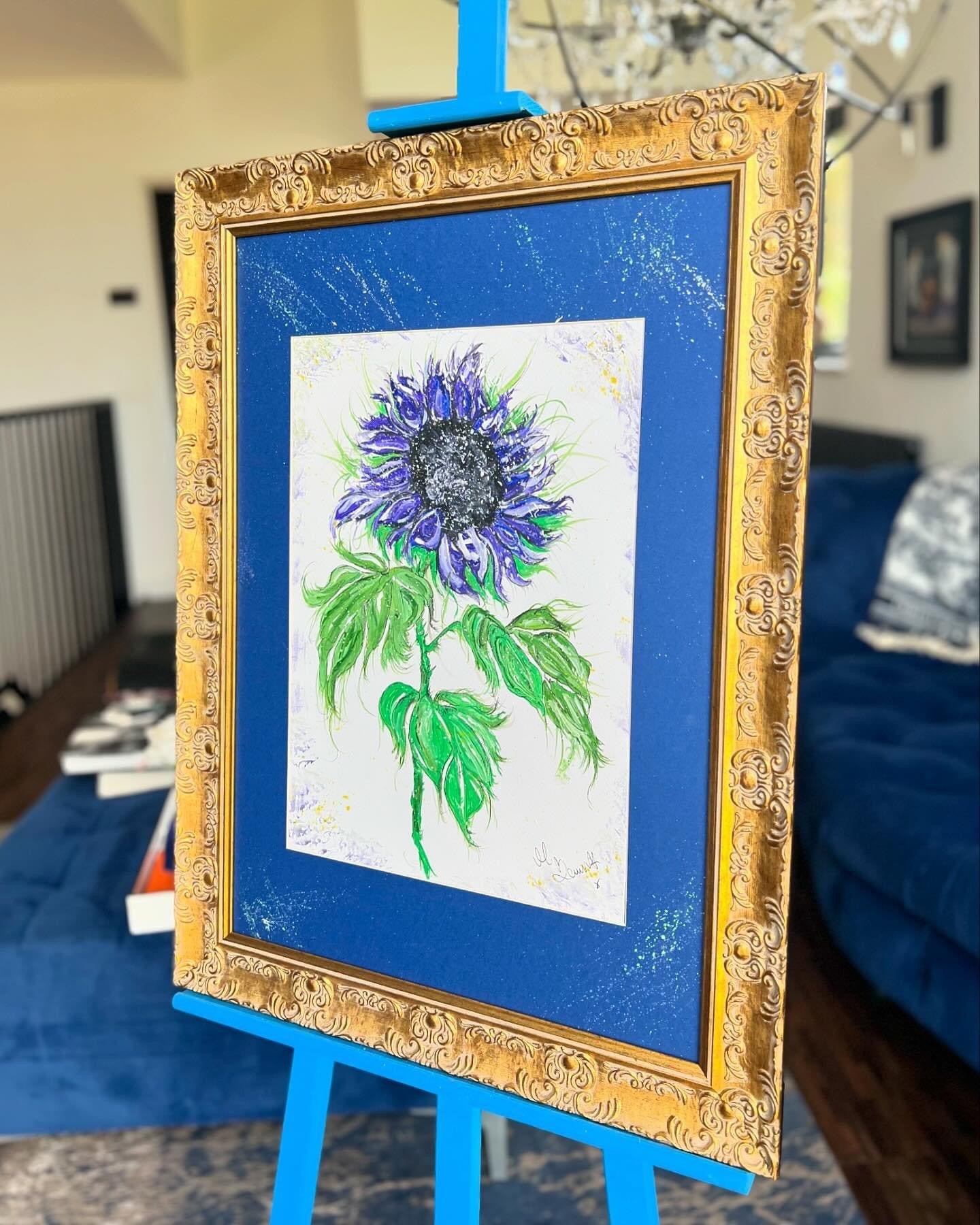 Sun Flower - Original Water coloured framed painting