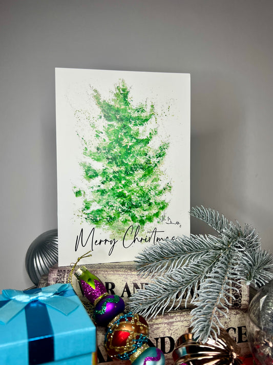 A5 Christmas Card - Green Tree