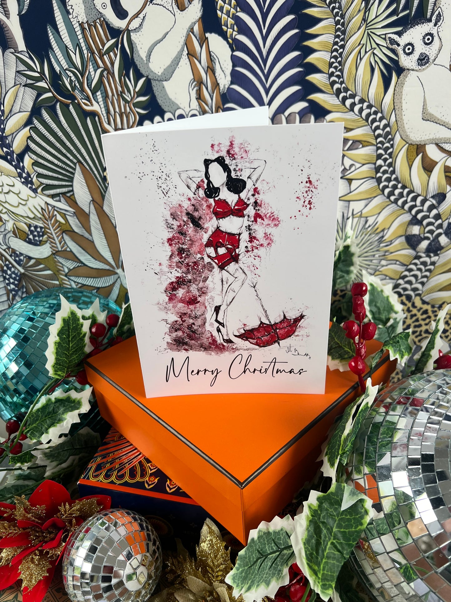 Dita Von Teese - A5 Christmas Card - Burlesque