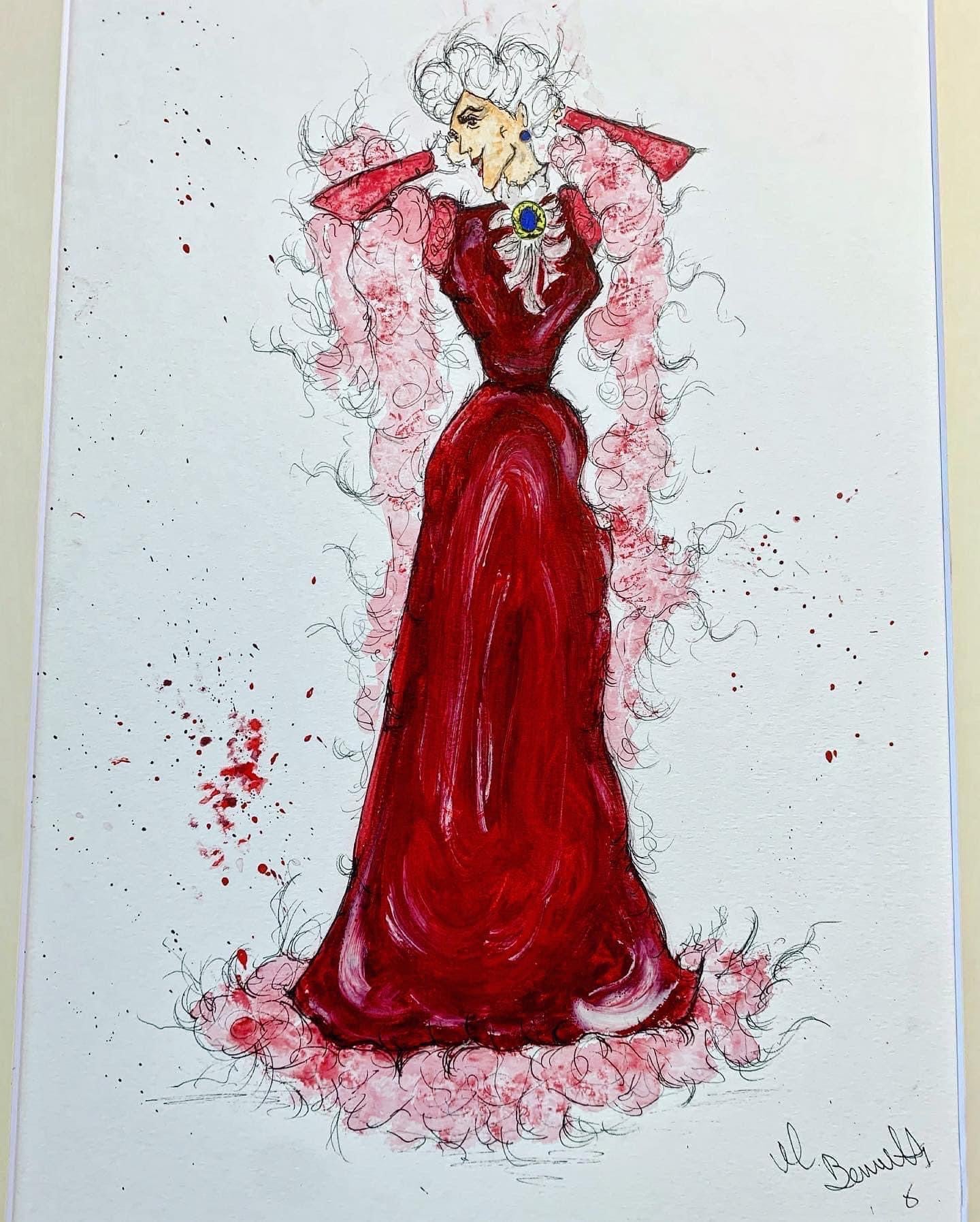 Madame Adelaide Bonfamille - The Aristocats - Original Framed Painting - The Aristocats Painting