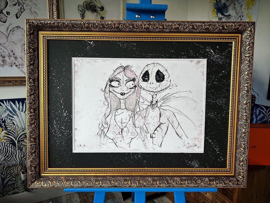 The Nightmare Before Christmas - Original Framed Painting - Nightmare before Christmas Art