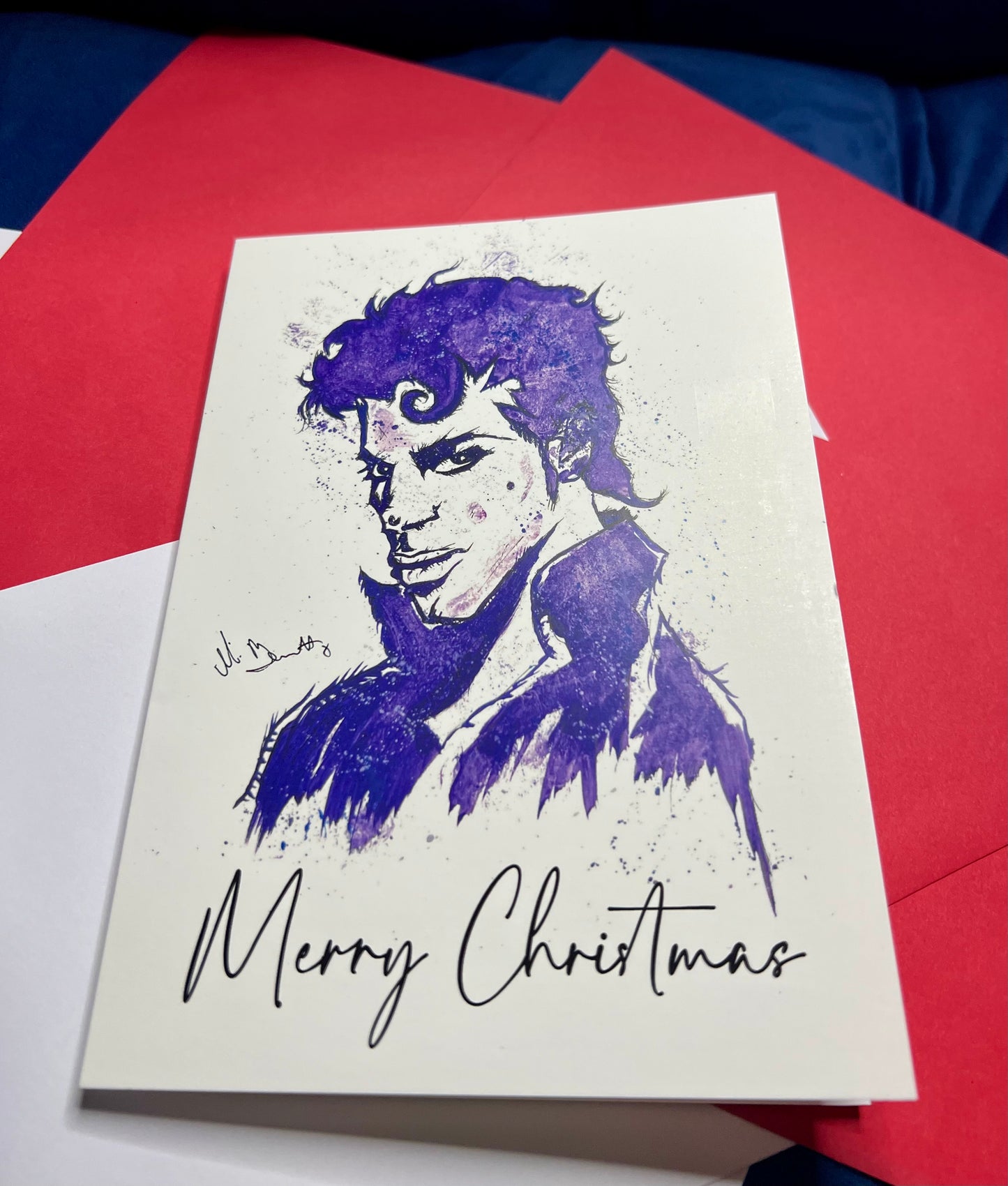 A5 Christmas Card - Prince - Purple Rain