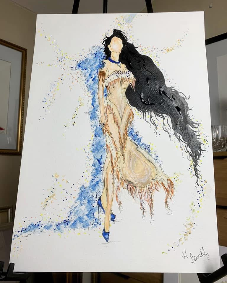 Pocahontas- Original Framed Painting - Disney Art - Disney Princess