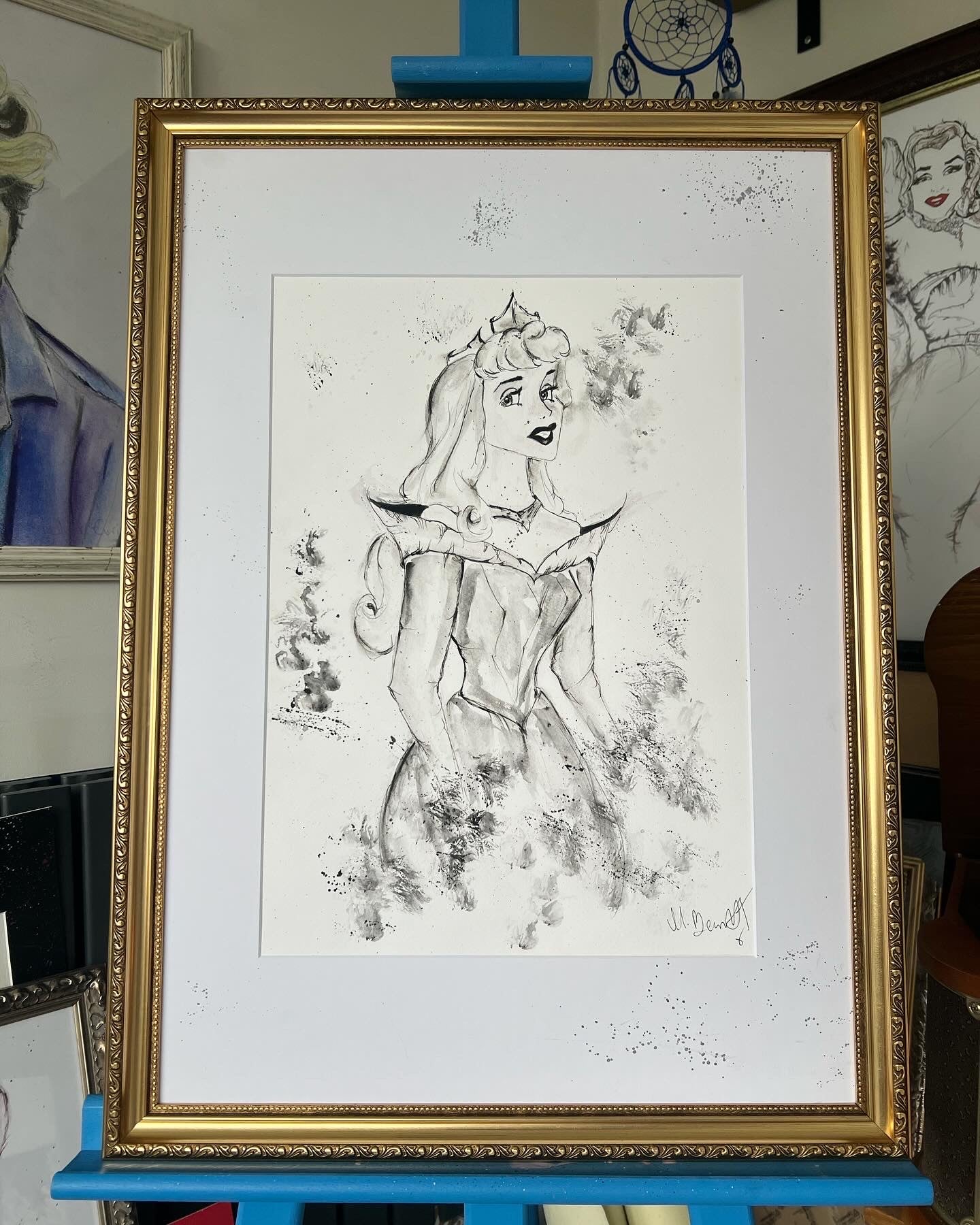 Sleeping Beauty - Original Framed Painting - Disney Art - Disney Princess - Disney - Sleeping Beauty Art - Aurora Painting - Maleficent