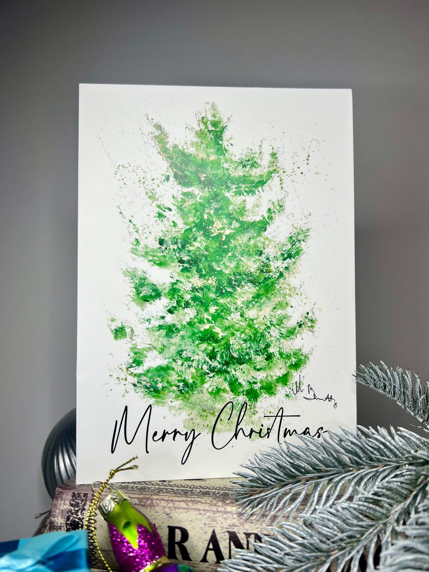 A5 Christmas Card - Green Tree