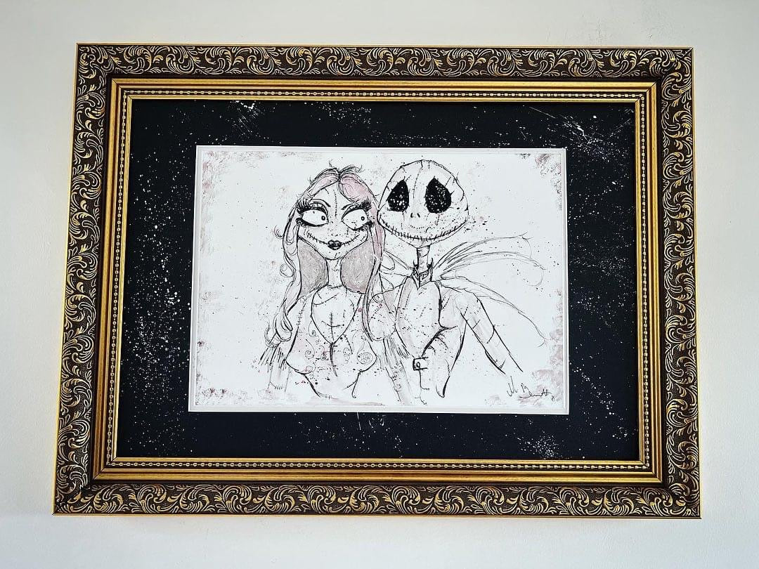 The Nightmare Before Christmas - Original Framed Painting - Nightmare before Christmas Art