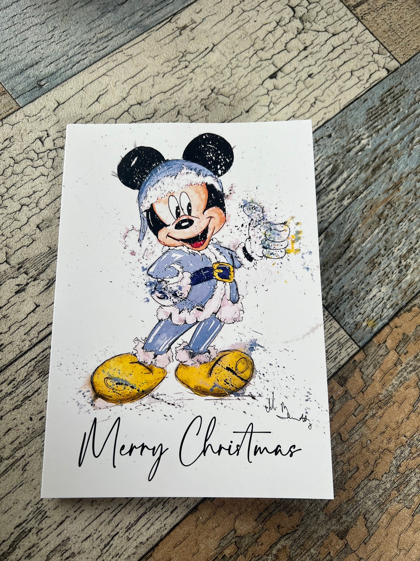 Mickey Mouse 2  - A5 Christmas Card