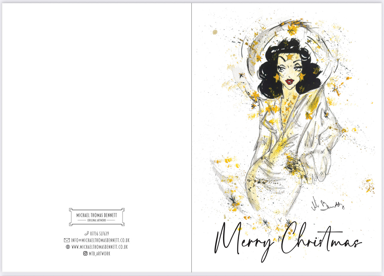 A5 Christmas Card - Hedy Lamarr - Old Hollywood