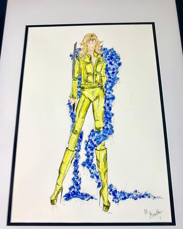 Kill Bill Painting - Framed - Original - Kill Bill Art - Uma Thurman Art - Ornate Frame - Kill Bill Wall Art