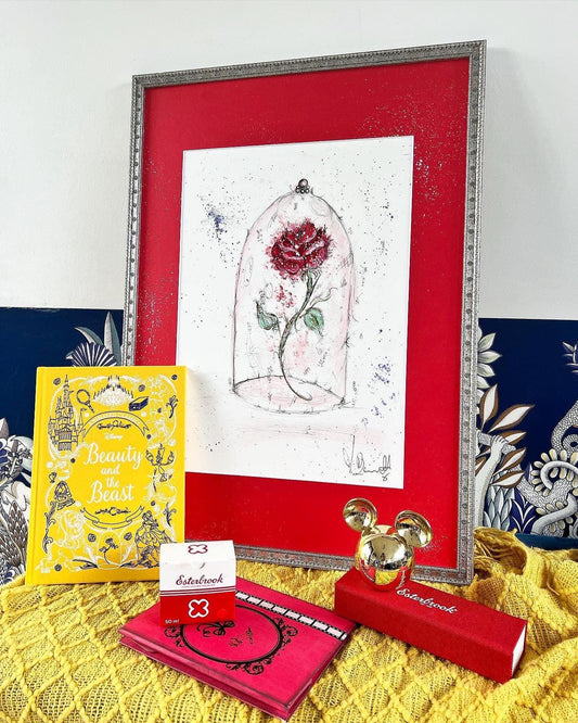 The Rose - Limited Edition A3 Print - Disney Art - Disney - Beauty and the Beast