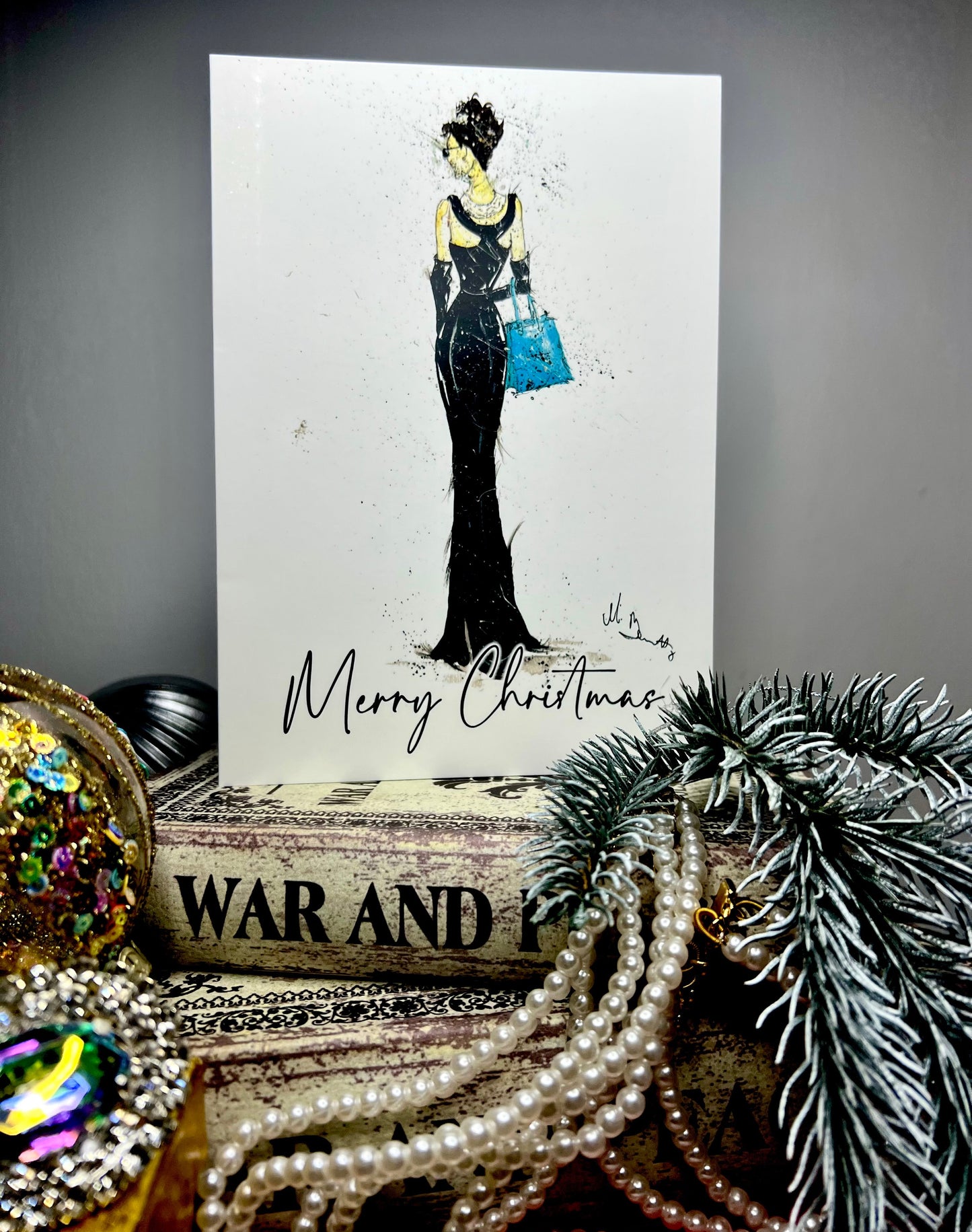A5 Christmas Card - Audrey Hepburn