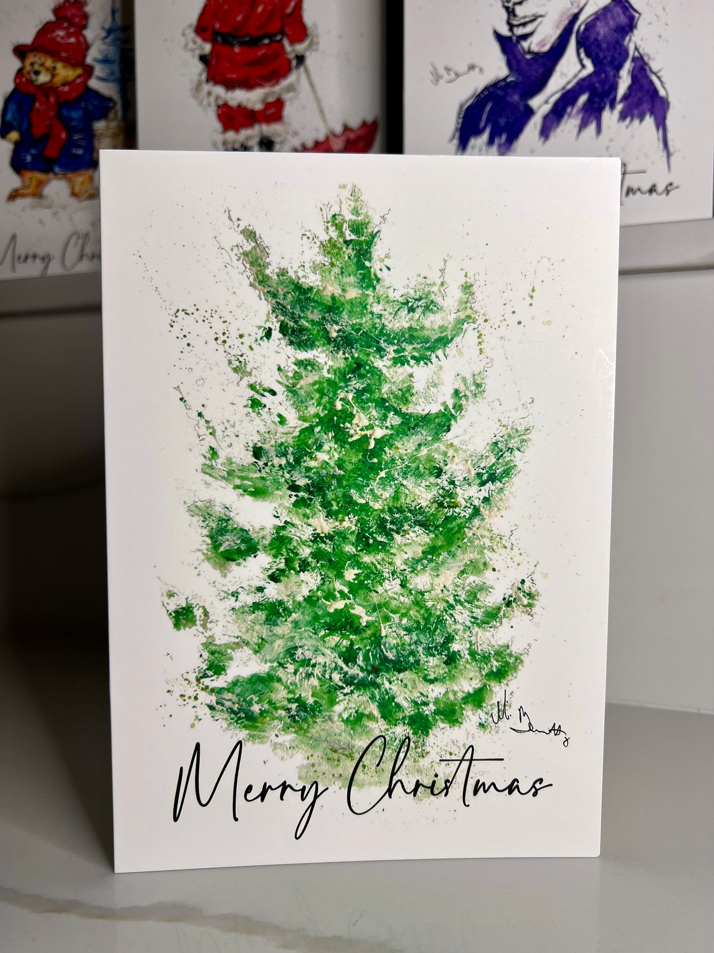 A5 Christmas Card - Green Tree
