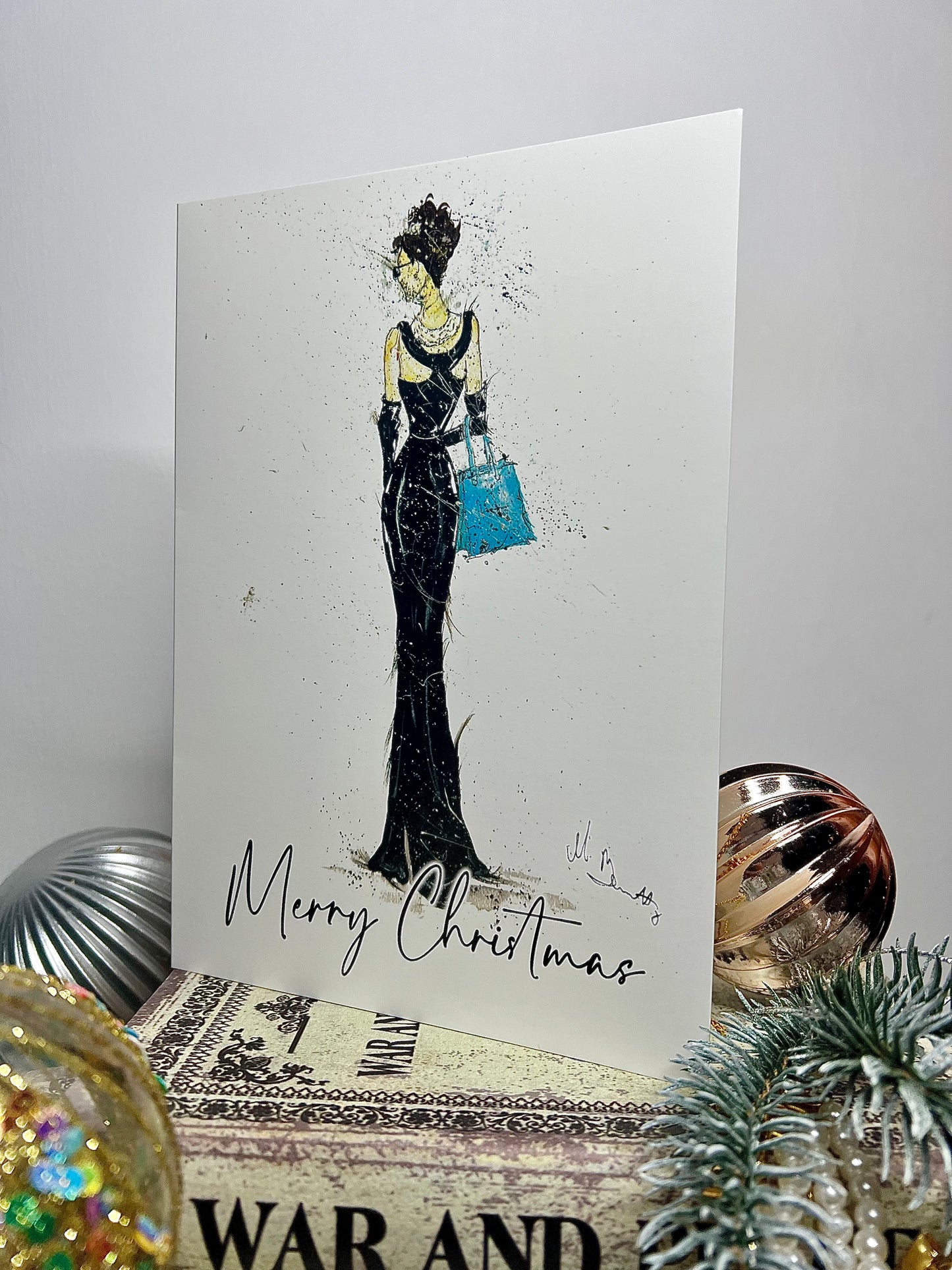 A5 Christmas Card - Audrey Hepburn