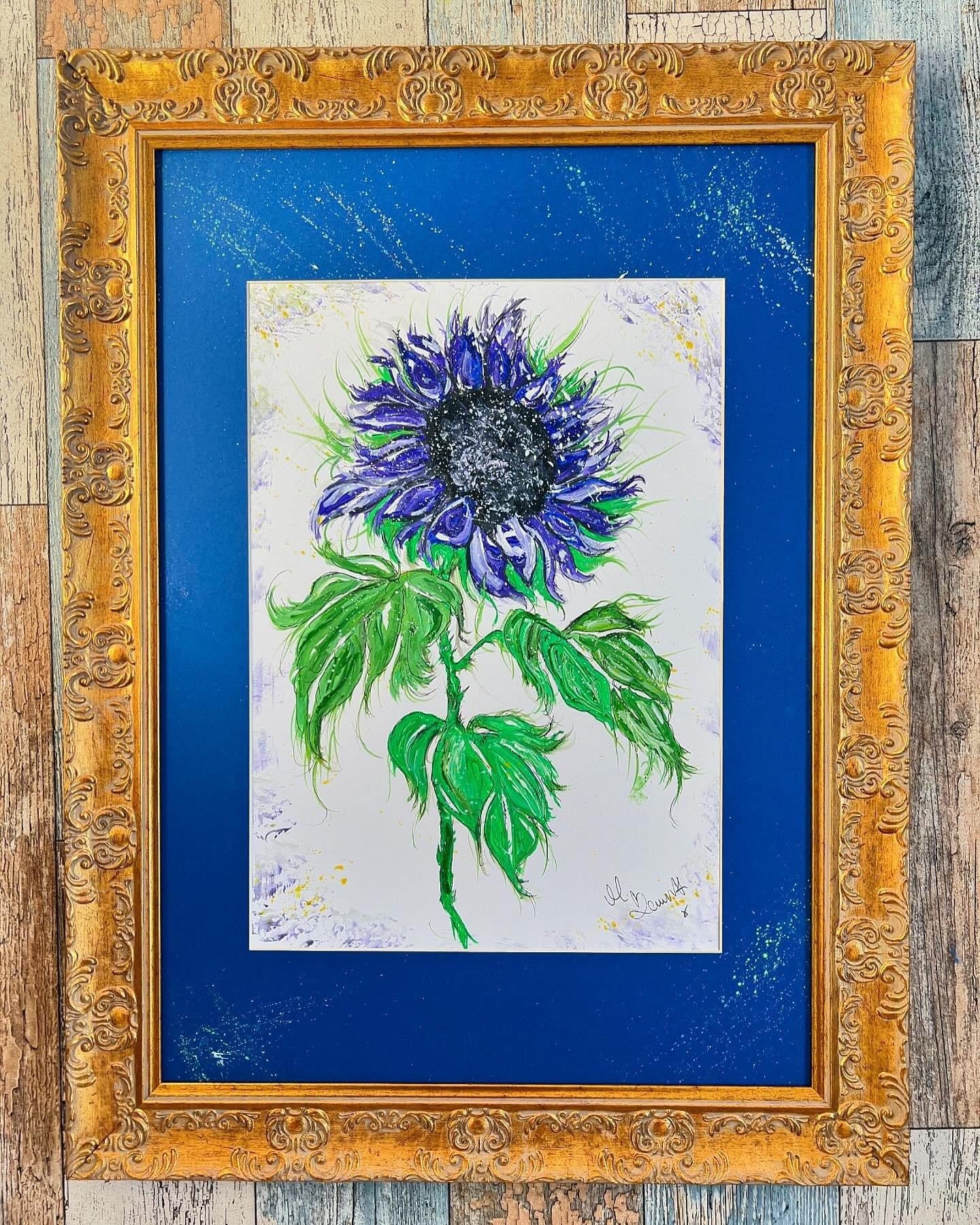 Sun Flower - Original Water coloured framed painting