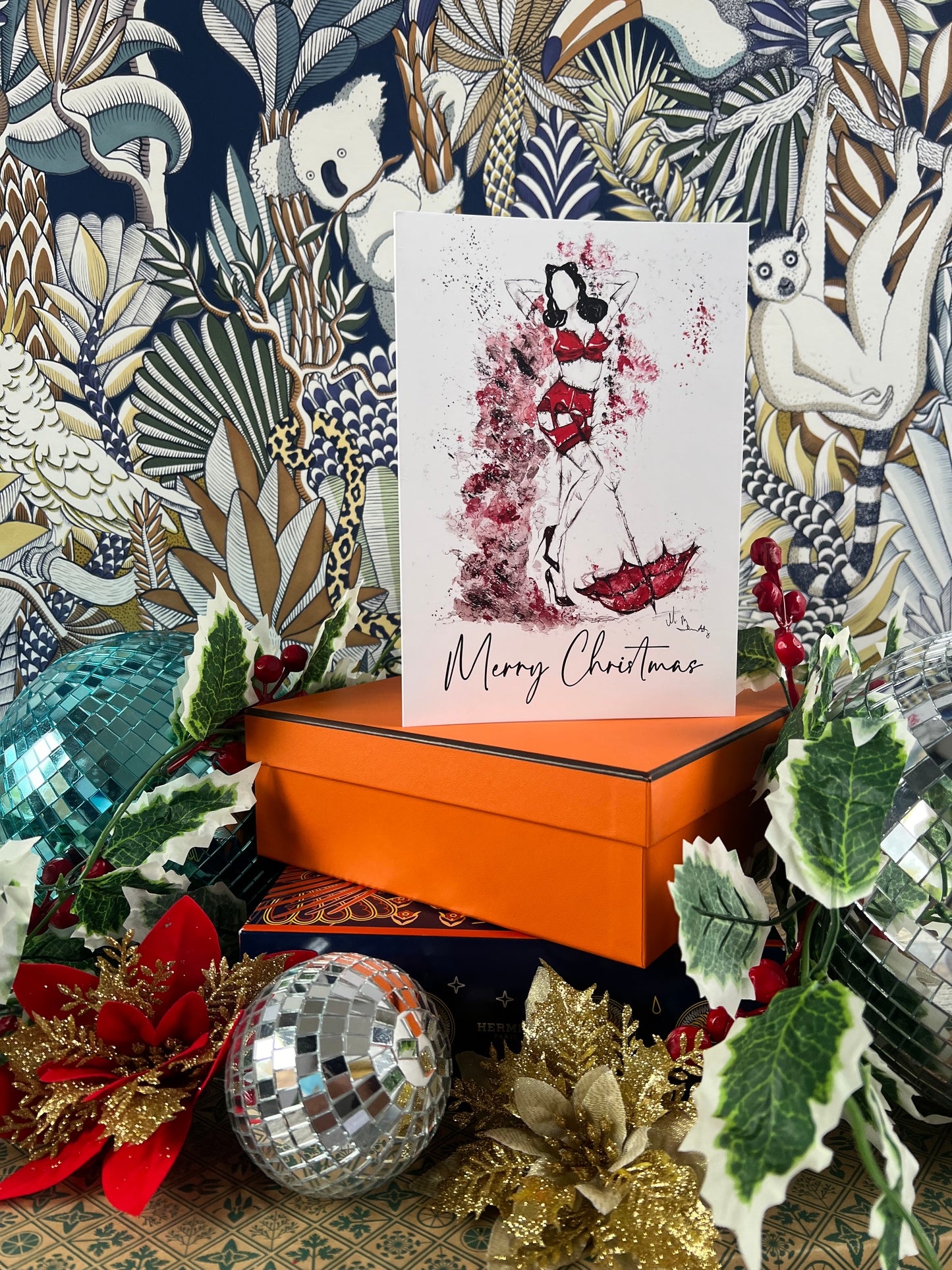 Dita Von Teese - A5 Christmas Card - Burlesque