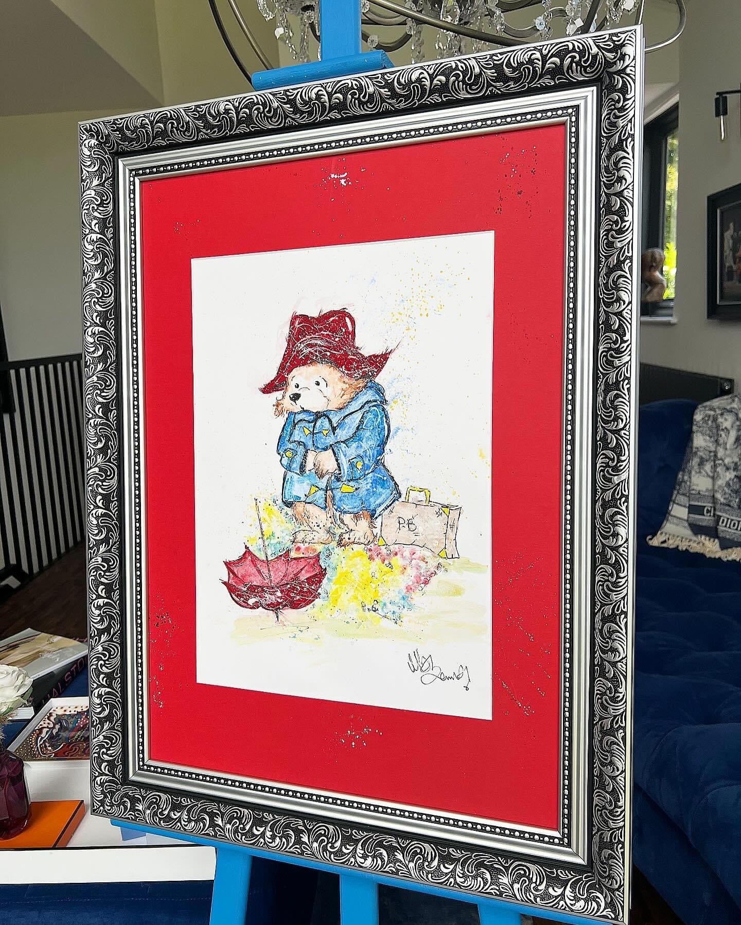 Original Water Colour (Framed) Painting of Bear