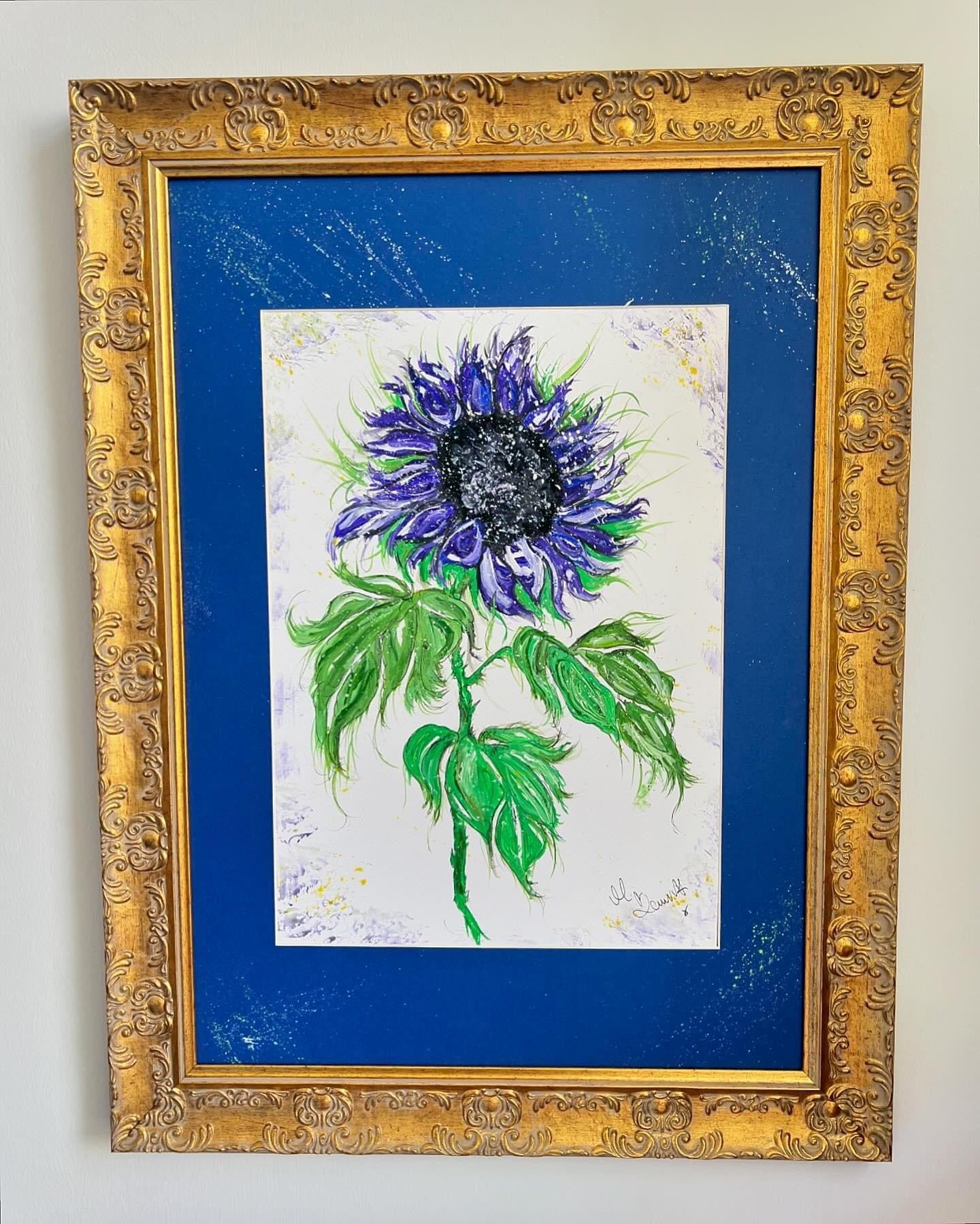 Sun Flower - Original Water coloured framed painting