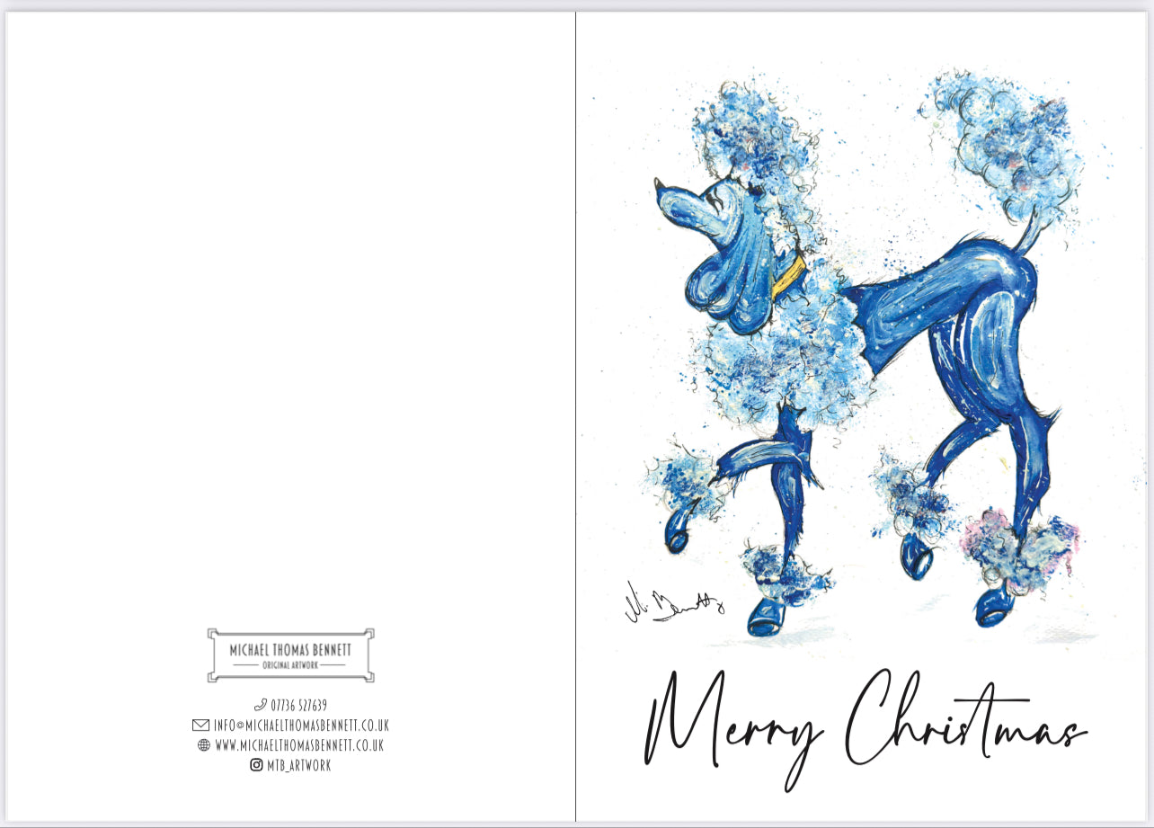 A5 Christmas Card - Noodle The Poodle
