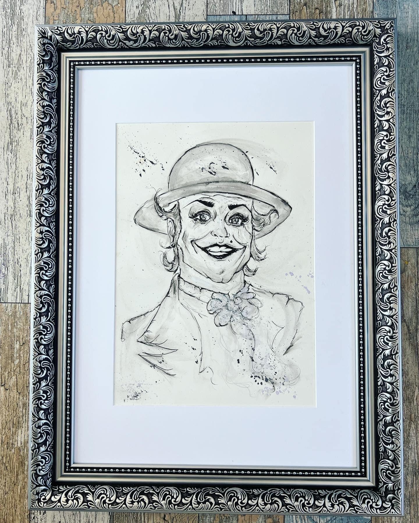 The Joker - Joker  -Batman - Original Framed Painting - Jack Nicholson - Batman Art - DC Comics - Batman Returns - Joker Print (Copy)