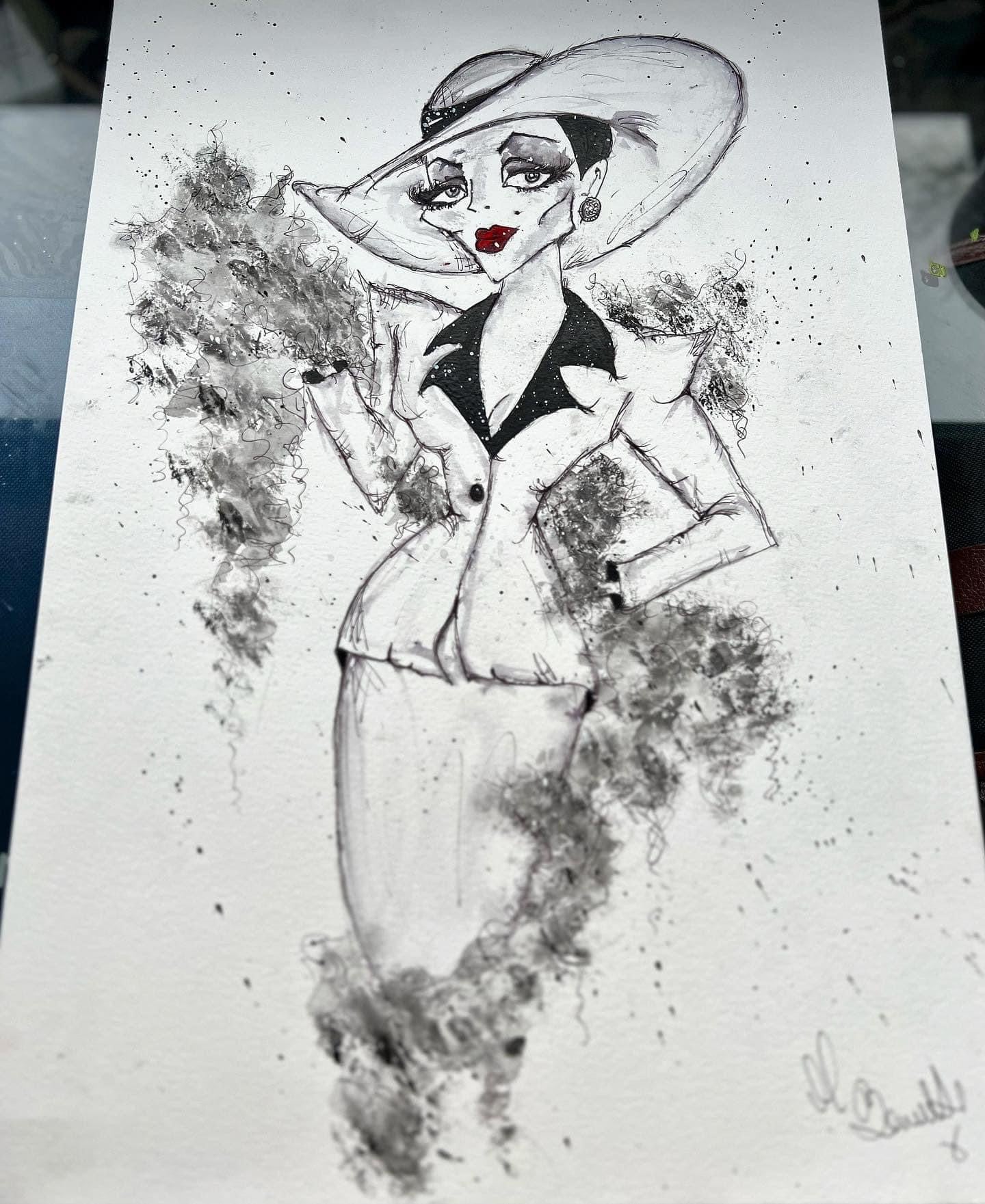 Alexis Carington - Joan Collins - Dynasty -Original Framed Painting - Dynasty Print - Joan Collins Art
