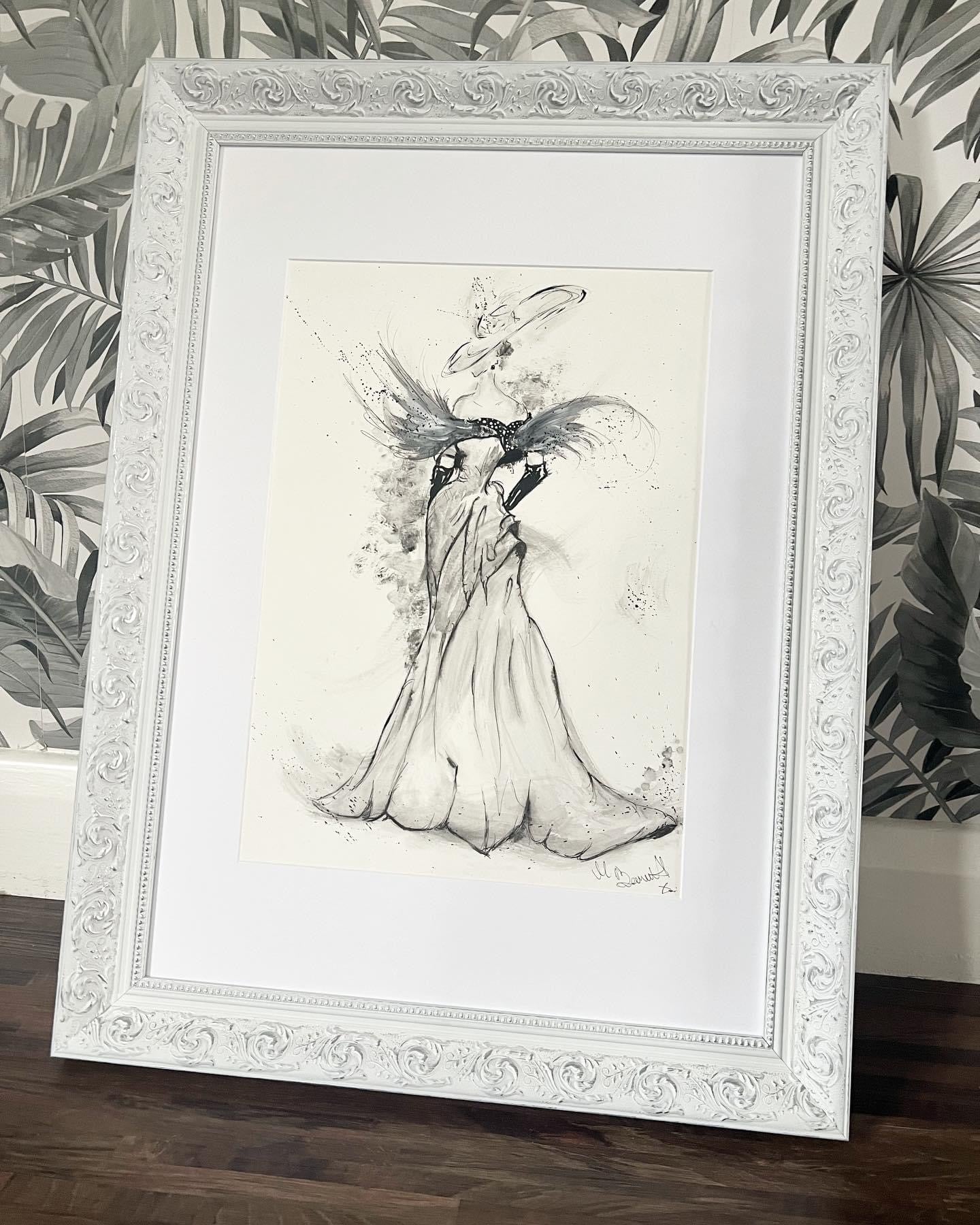Vogue Model - Original Framed Painting