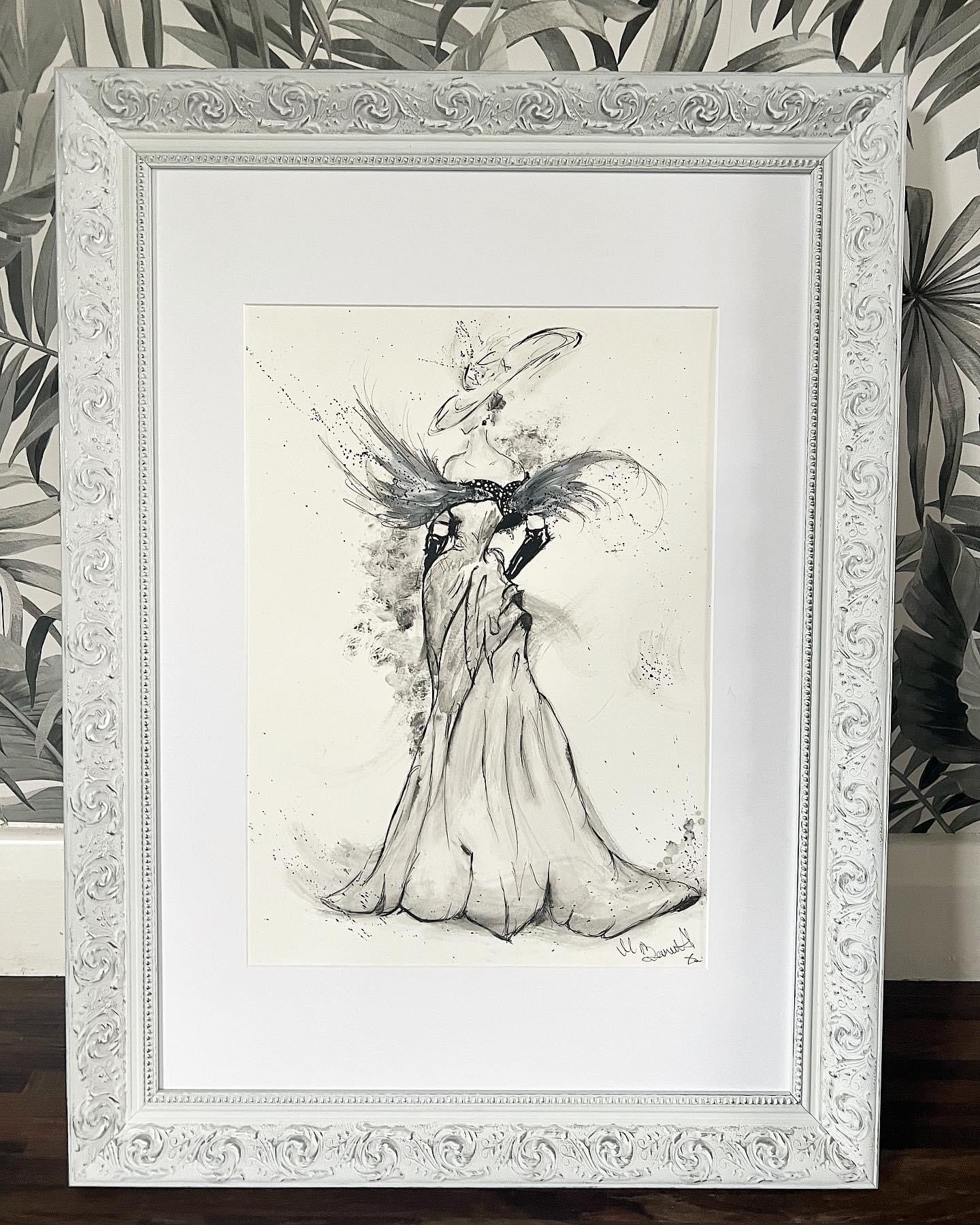 Vogue Model - Original Framed Painting