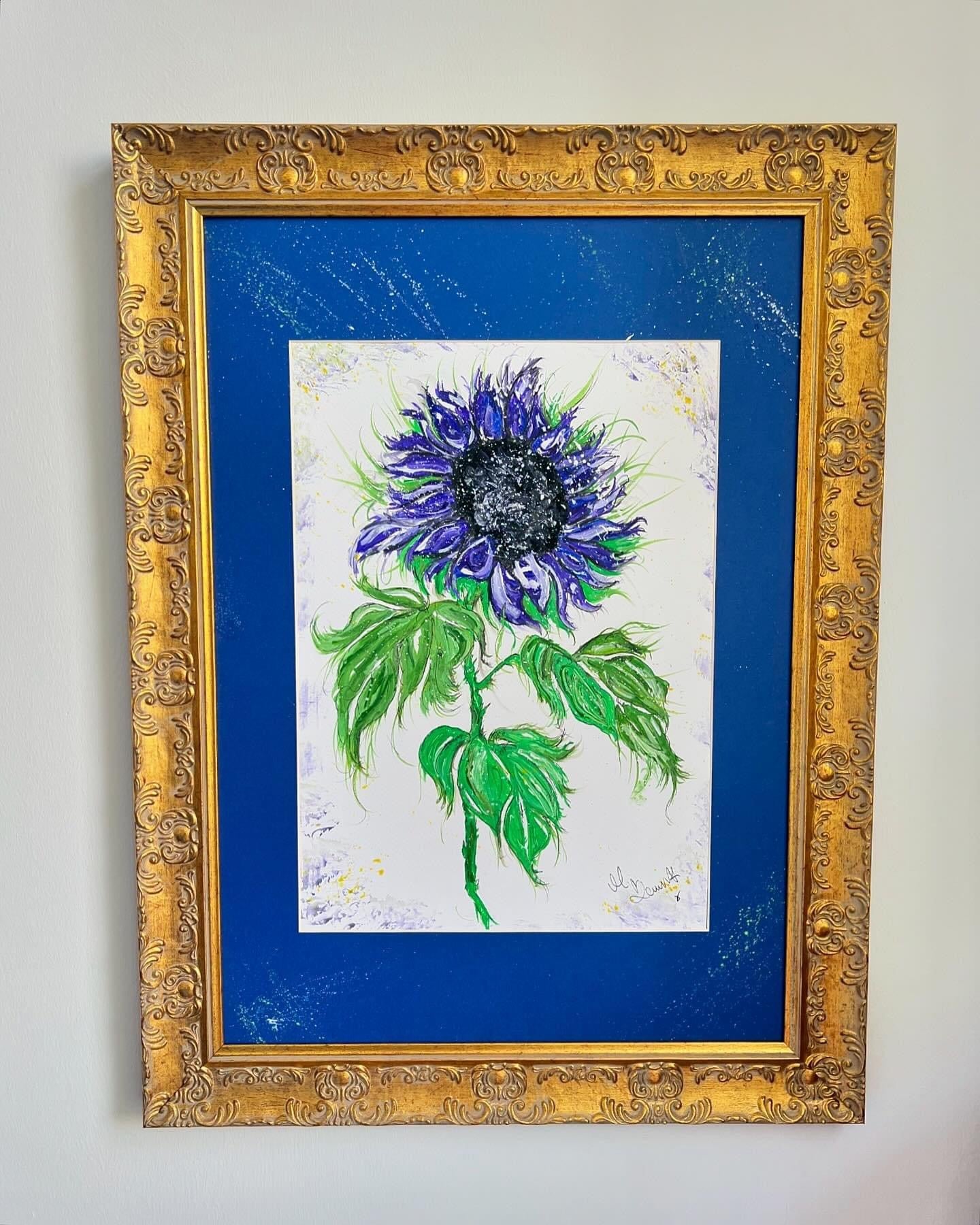 Sun Flower - Original Water coloured framed painting