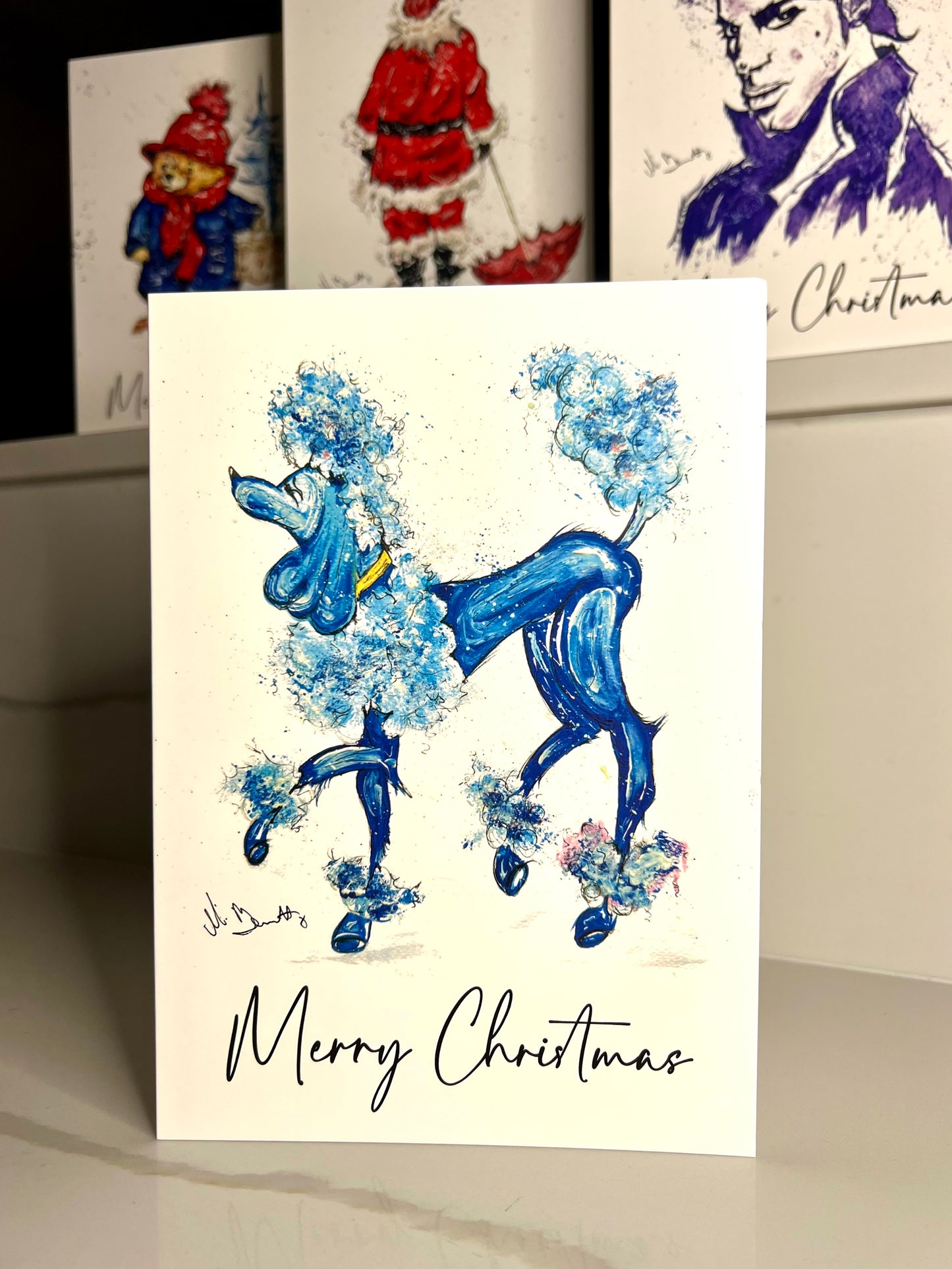 A5 Christmas Card - Noodle The Poodle