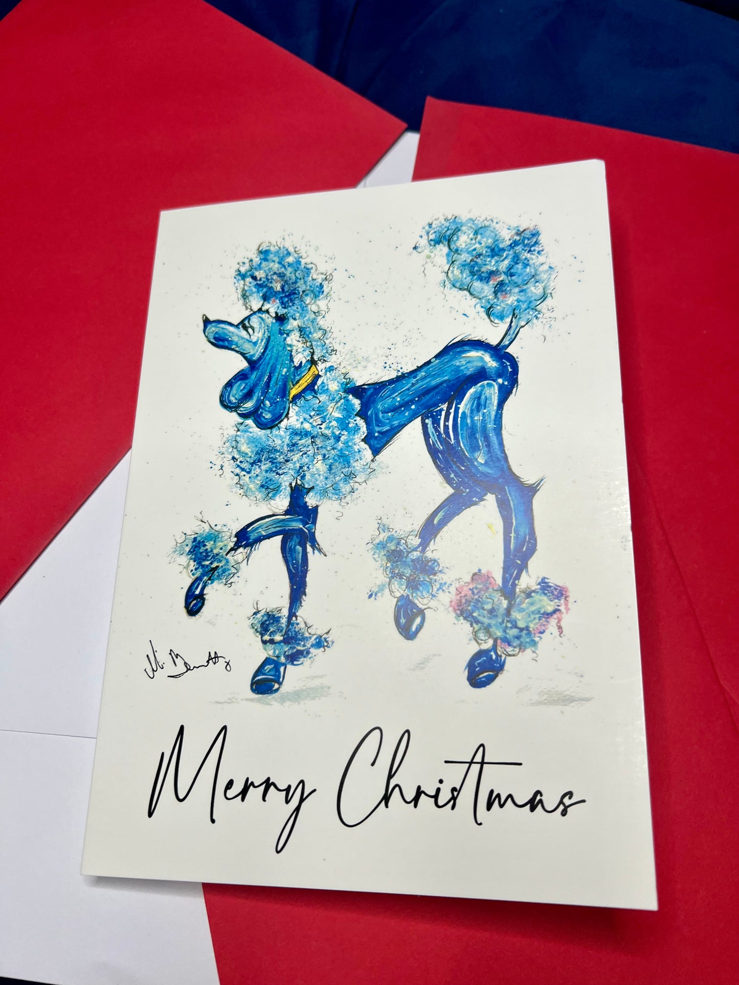 A5 Christmas Card - Noodle The Poodle