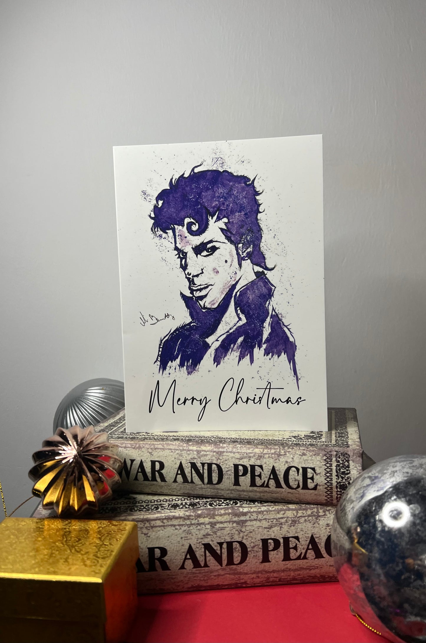 A5 Christmas Card - Prince - Purple Rain