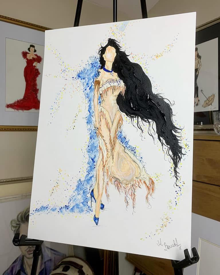 Pocahontas- Original Framed Painting - Disney Art - Disney Princess