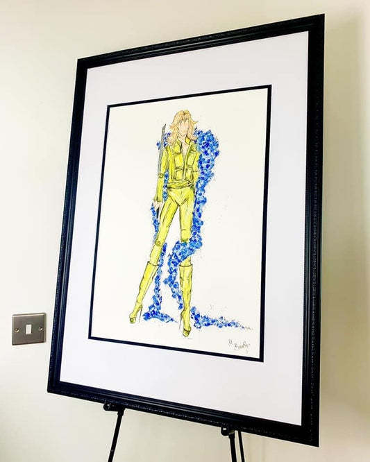 Kill Bill Painting - Framed - Original - Kill Bill Art - Uma Thurman Art - Ornate Frame - Kill Bill Wall Art