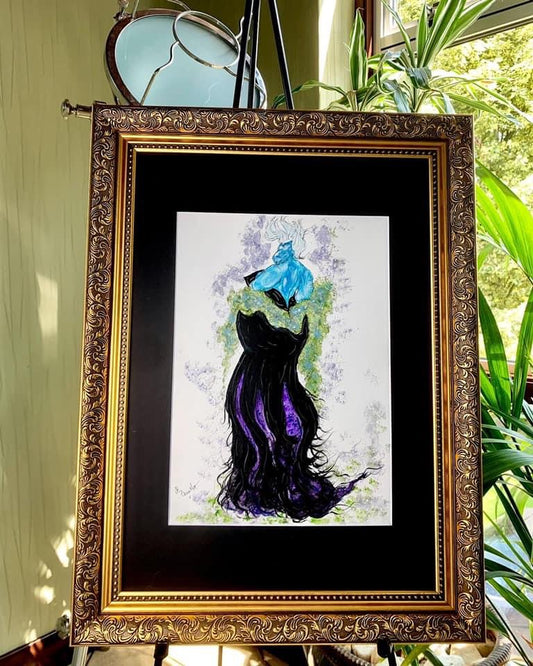 Ursula - The Little Mermaid - Original Signed Framed Painting - Disney  Villain - The Little Mermaid Art - Ursula Painting - Disney art -