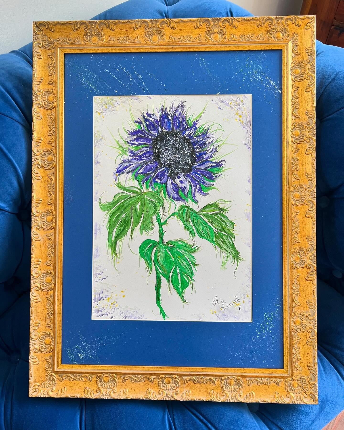 Sun Flower - Original Water coloured framed painting