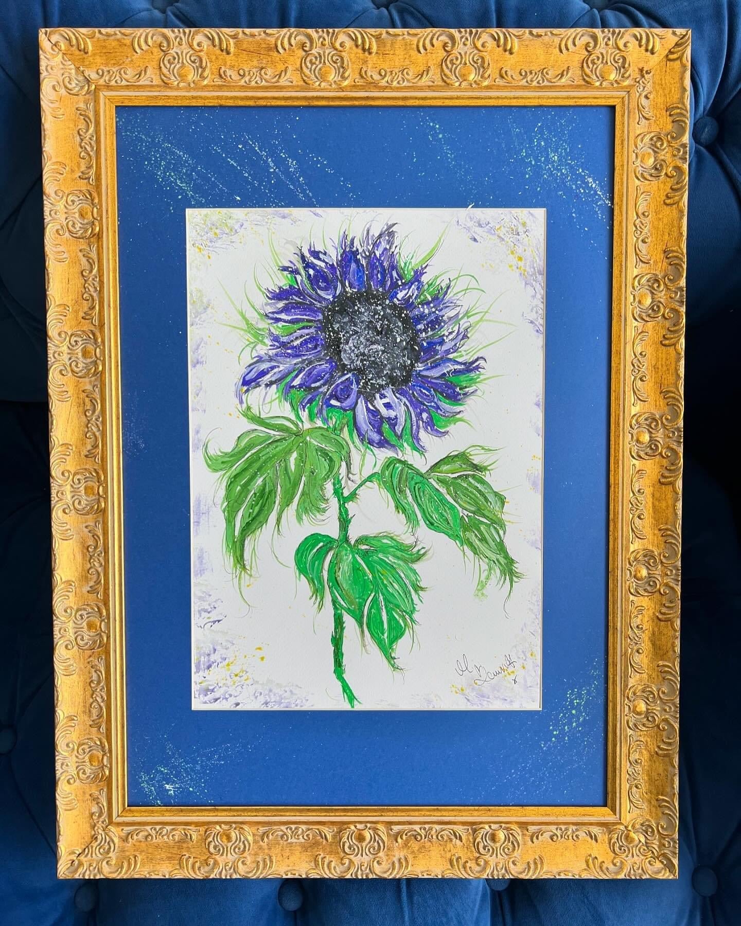 Sun Flower - Original Water coloured framed painting