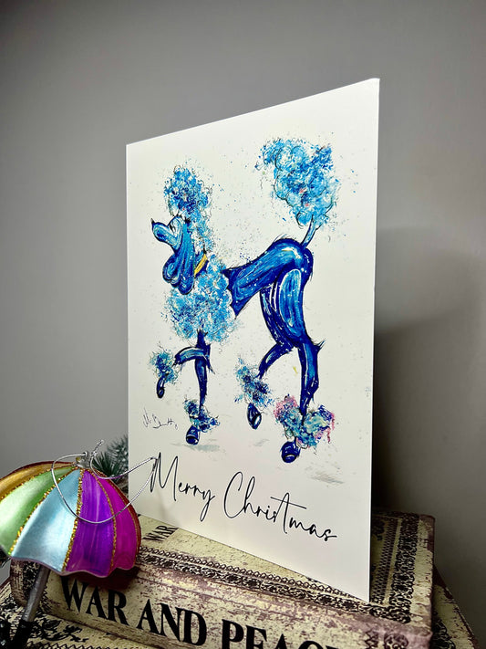 A5 Christmas Card - Noodle The Poodle
