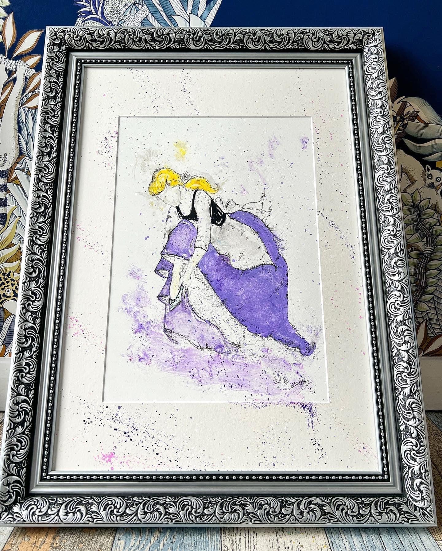 Cinderella - Original Framed Water Colour Painting