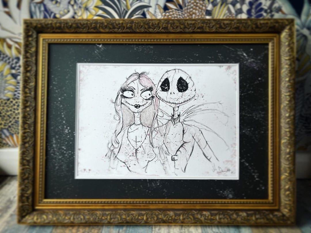 The Nightmare Before Christmas - Original Framed Painting - Nightmare before Christmas Art