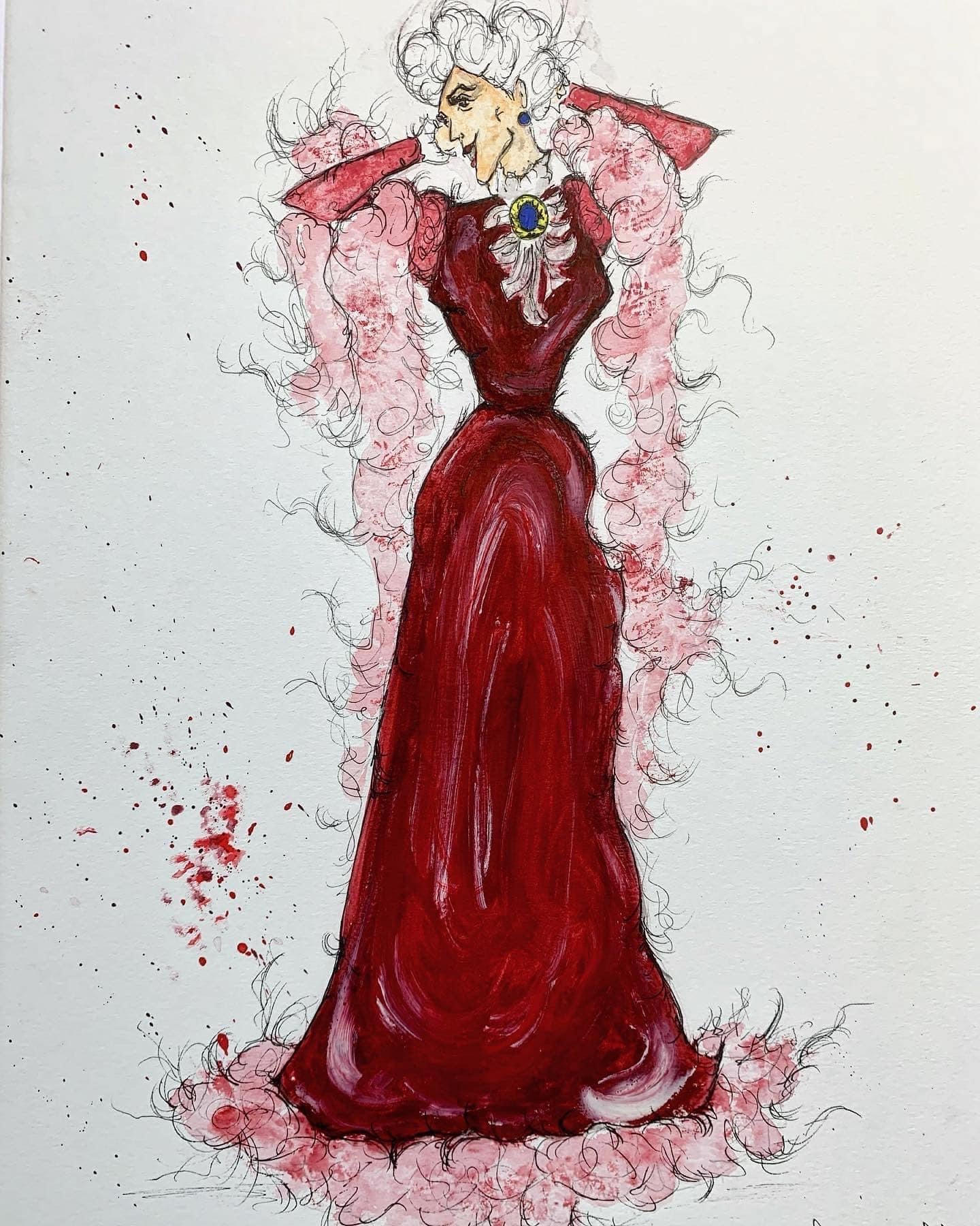 Madame Adelaide Bonfamille - The Aristocats - Original Framed Painting - The Aristocats Painting