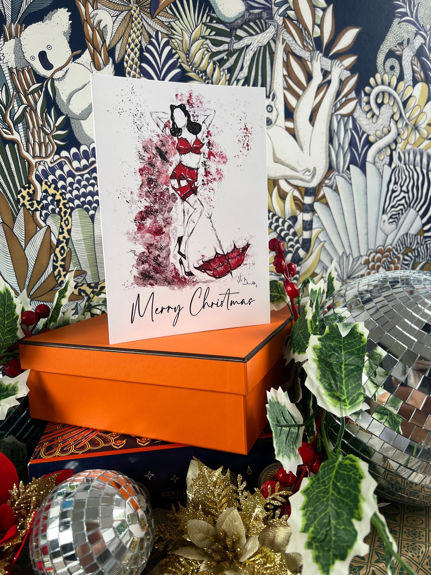 Dita Von Teese - A5 Christmas Card - Burlesque