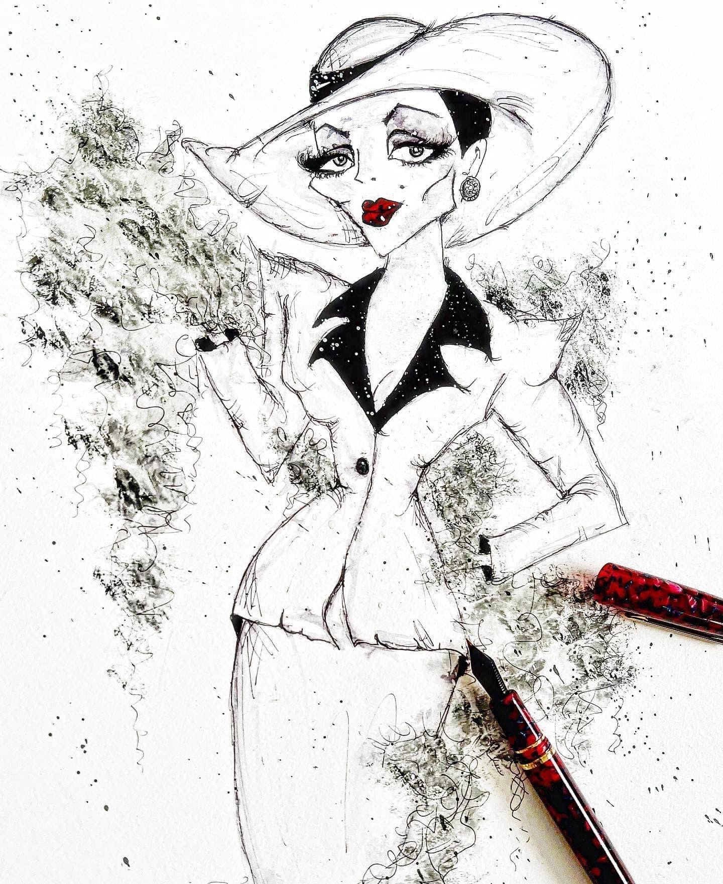 Alexis Carington - Joan Collins - Dynasty -Original Framed Painting - Dynasty Print - Joan Collins Art