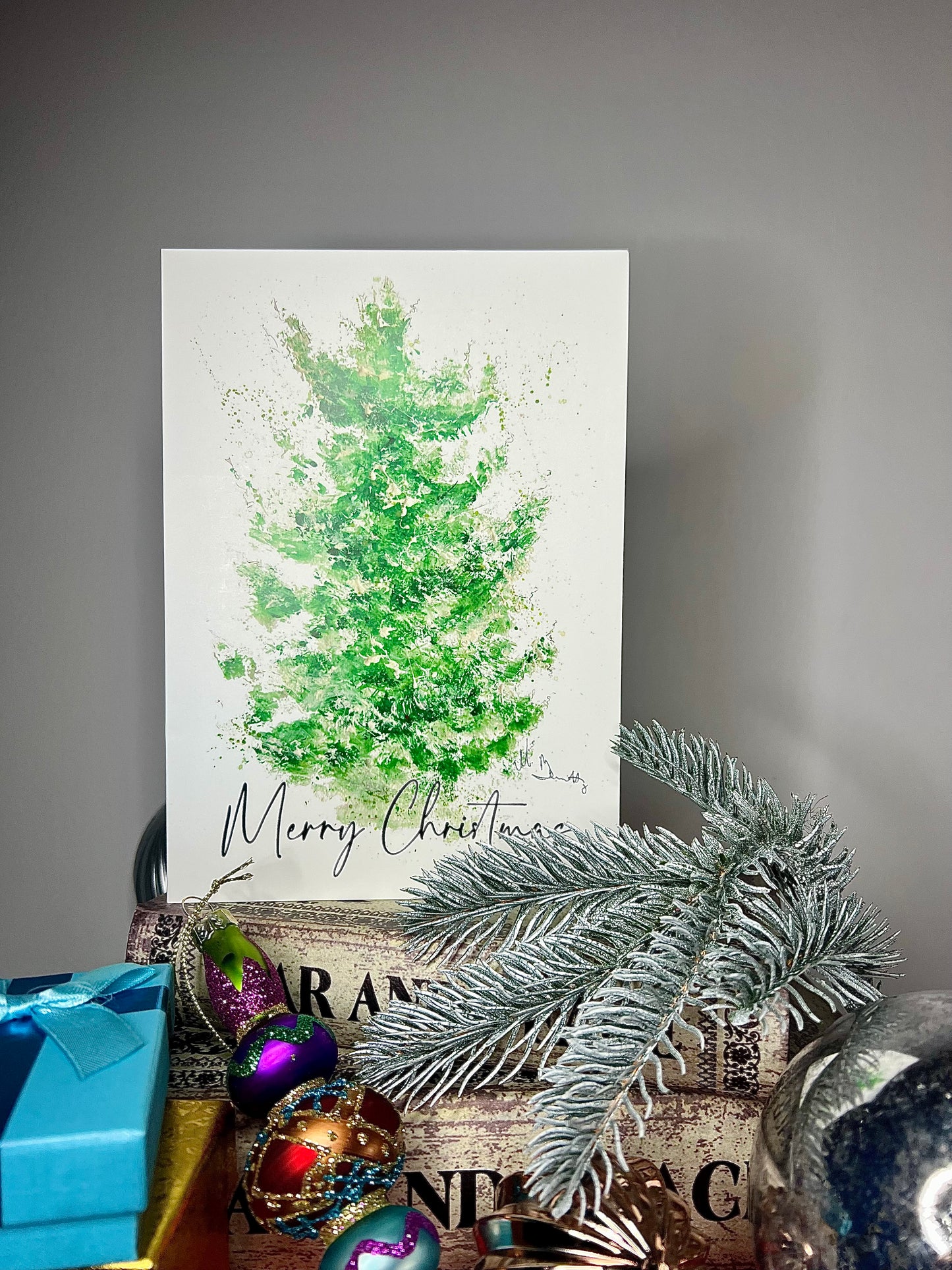 A5 Christmas Card - Green Tree
