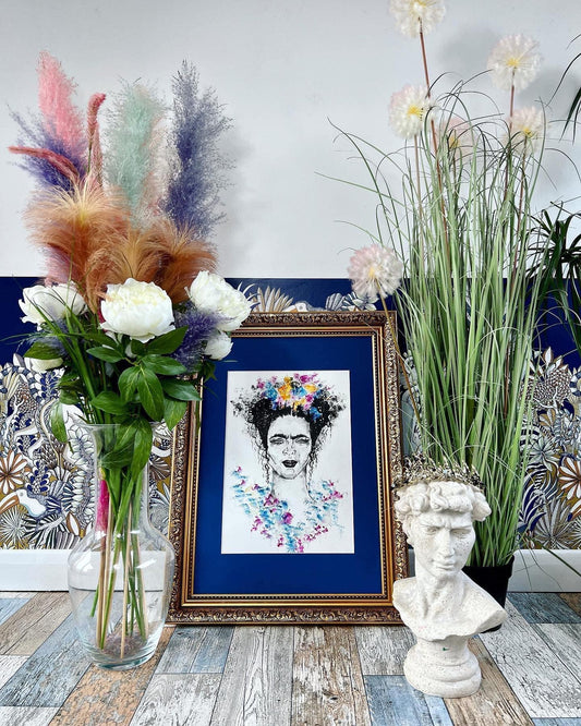 Frida Kahlo - Original Framed Painting - Frida Kahlo Art - Water Colours & Ink