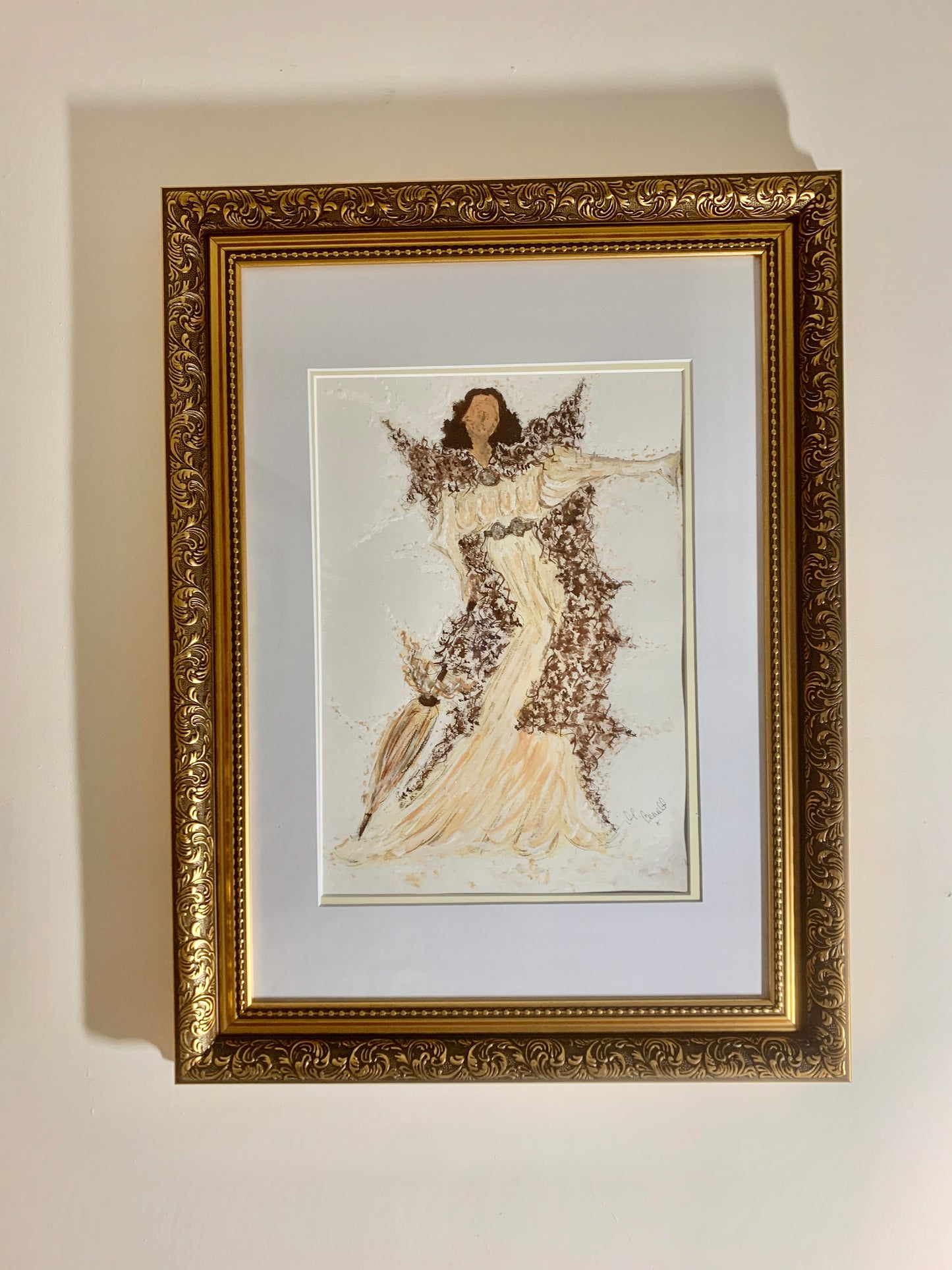 Original Framed Painting of -  Joan Crawford  - Hollywood - Hollywood Glamour - Old Hollywood - Joan Crawford Art