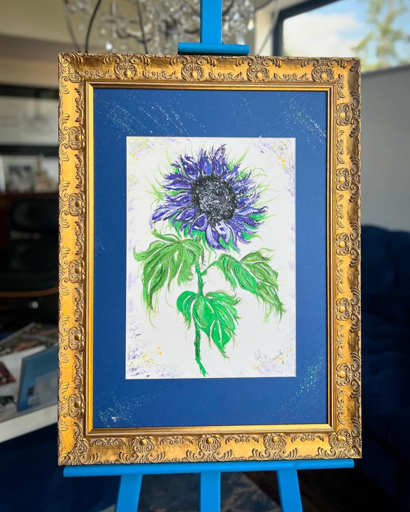 Sun Flower - Original Water coloured framed painting