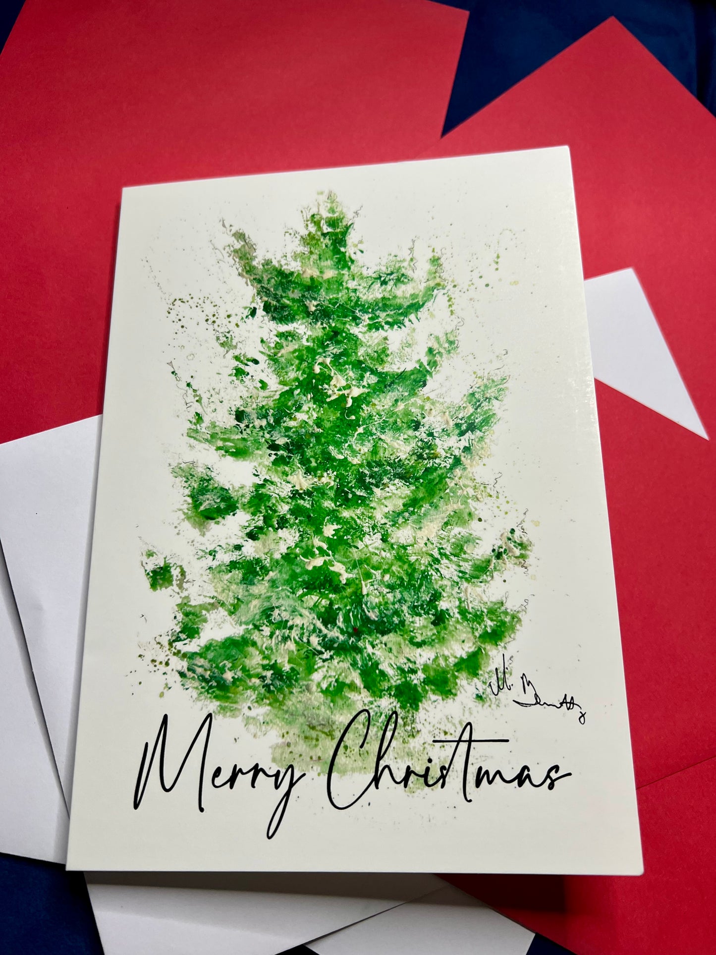 A5 Christmas Card - Green Tree