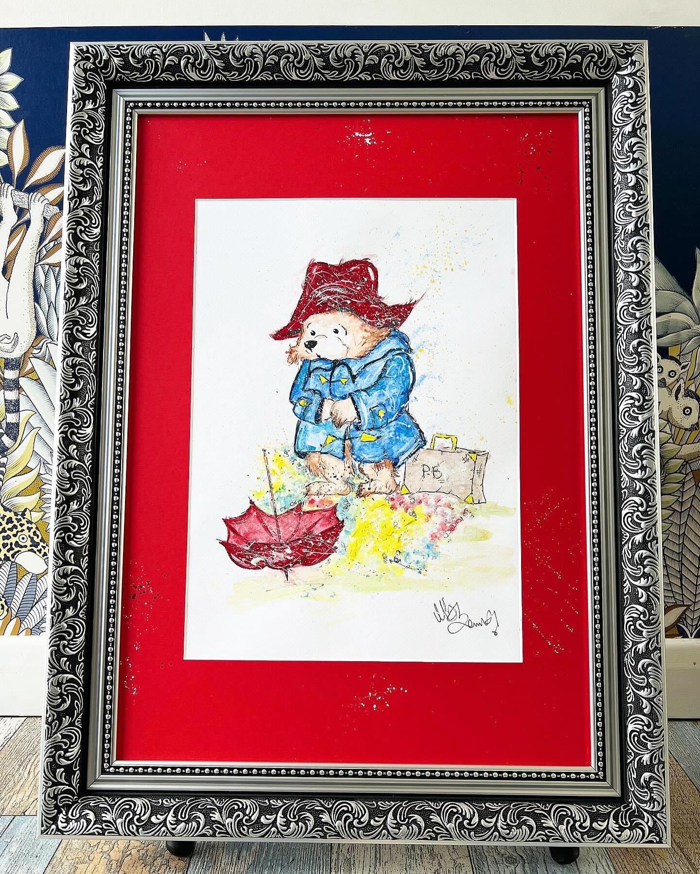 Original Water Colour (Framed) Painting of Bear